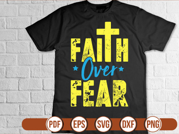 Faith over Fear t shirt Design preview picture