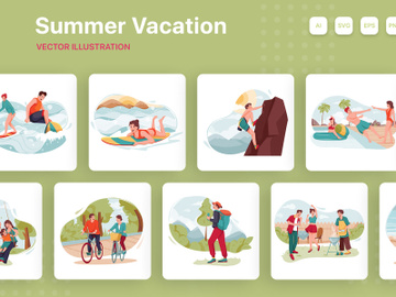 M175_Summer Vacation Illustrations preview picture