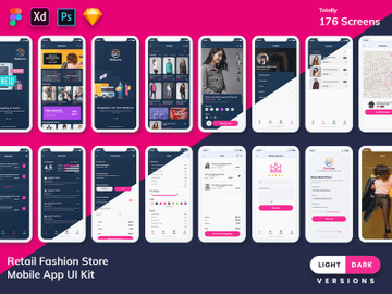 Midastra-Fashion Shopping Mobile App UI (Light & Dark) preview picture