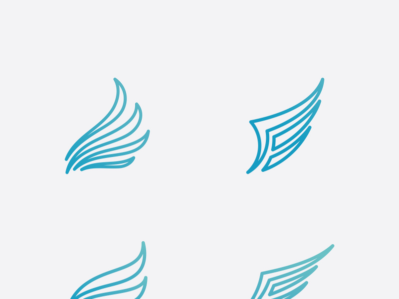 Falcon Wing  Vector Logo Icon Template