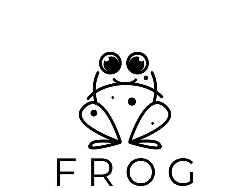 frog logo simple vector design template