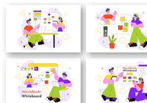 10 Online Collaboration Whiteboard Tools Illustration
