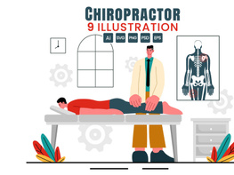 9 Chiropractor Physiotherapy Rehabilitation Illustration preview picture