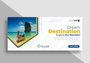 Travel Agency Facebook Cover Template Ver-7