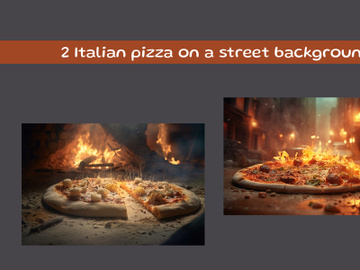 Italian pizza on a street background preview picture