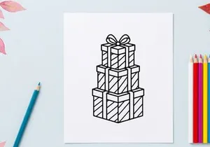 Stacked holiday gift boxes with plaid ribbon bow for festive Christmas celebration decor