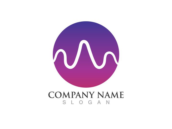 Sound wave equalizer logo vector