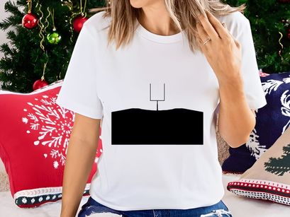 American football goal post on a dark field