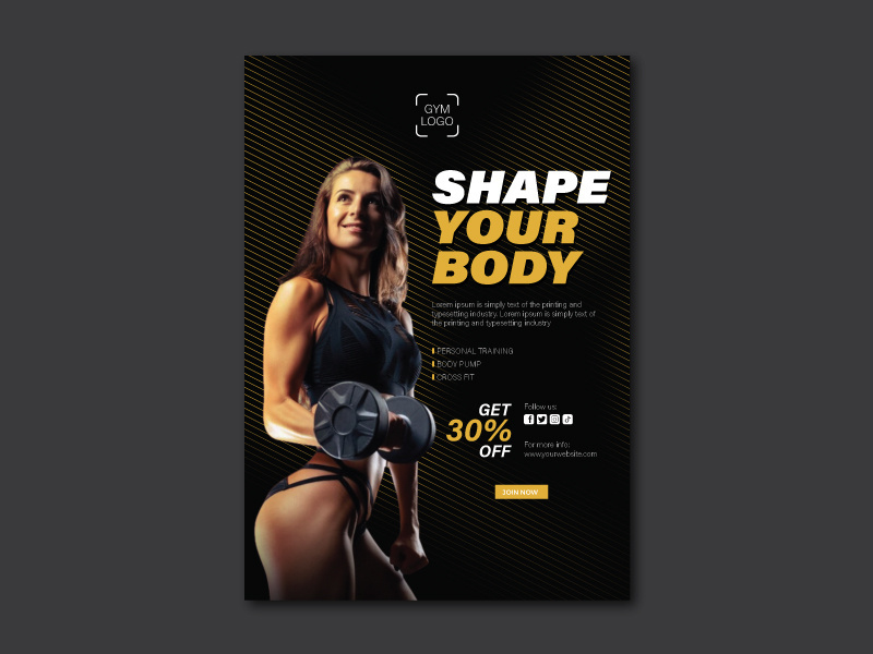 Modern GYM Poster design