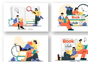9 Community Book Club Illustration