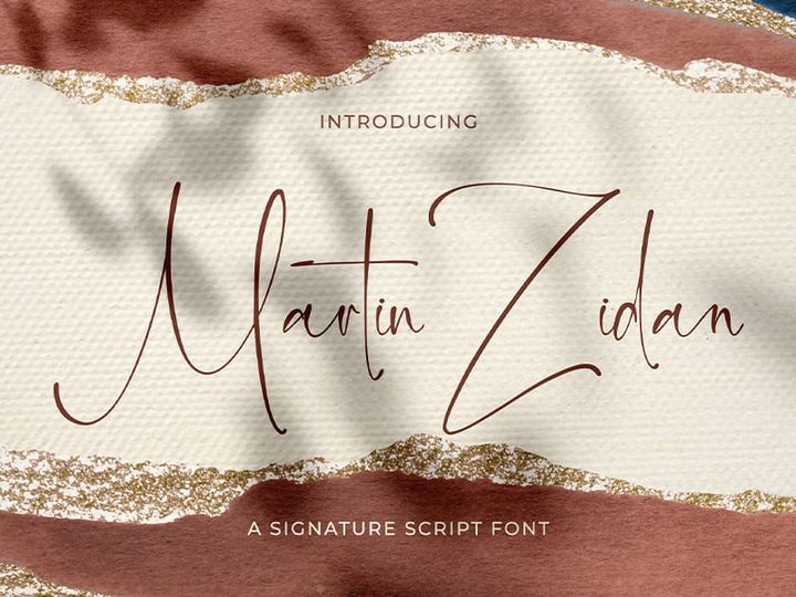 Martin Zidan - Signature Script Font