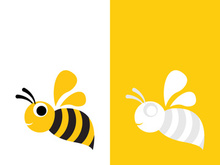 Bee logo vector icon illustration design