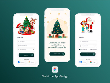 Christmas App Design preview picture