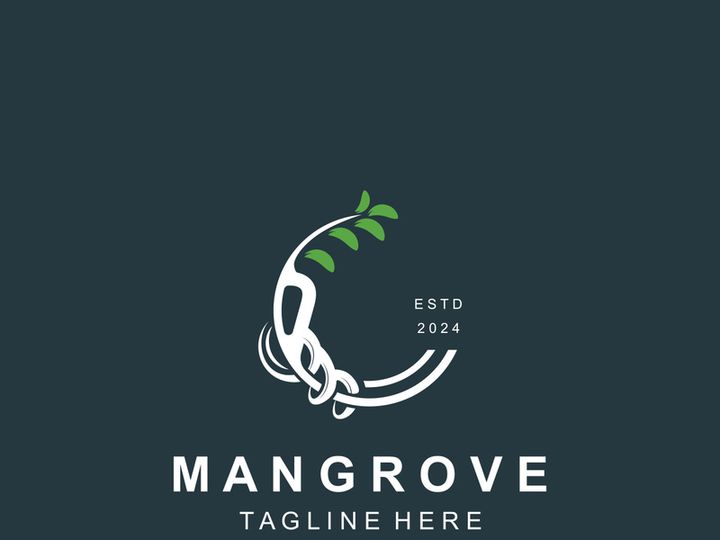 Mangrove tree logo nature design Abstract Minimalist Sign Symbol Environment template
