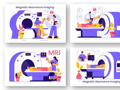 9 MRI or Magnetic Resonance Imaging Illustration