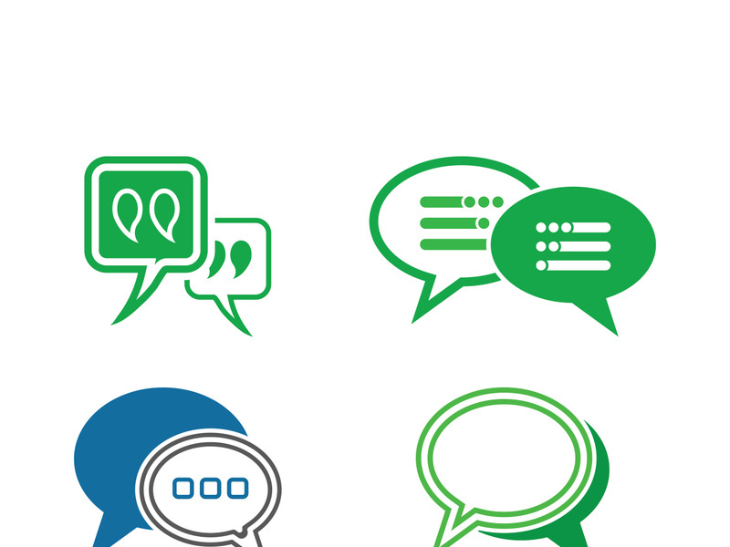 Speech bubble icon Logo template vector illustration