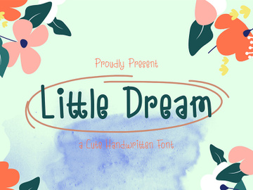 Little Dream - a cute handwritten font preview picture