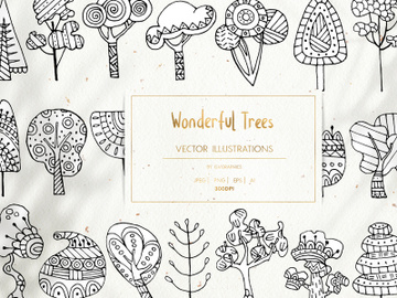 Wonderful Trees Vector Illustrations preview picture