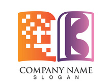 Digital book logo technology vector icon design