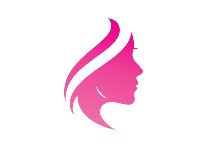 hair woman and face logo and symbols