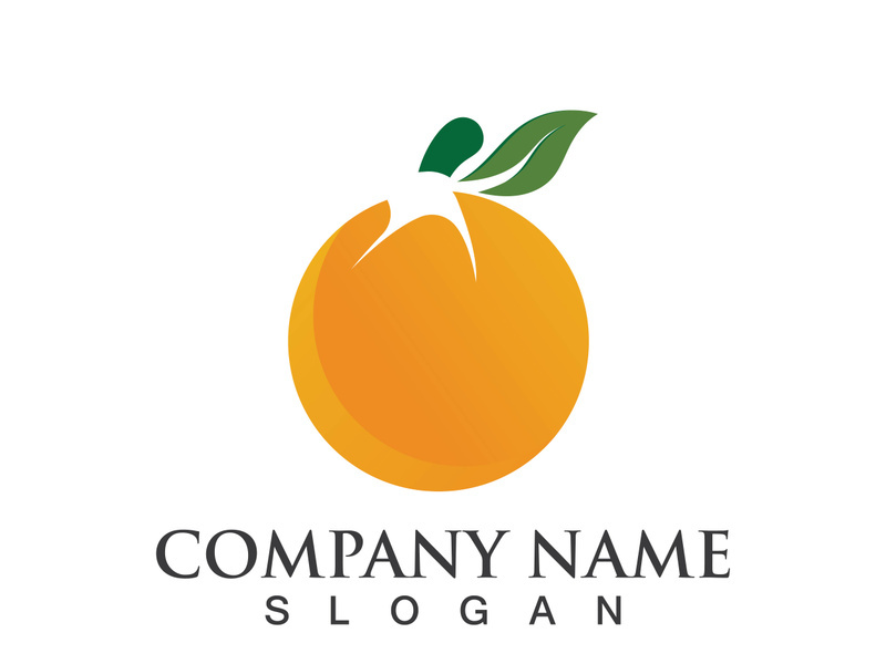 Orange logo design vector icon illustration design