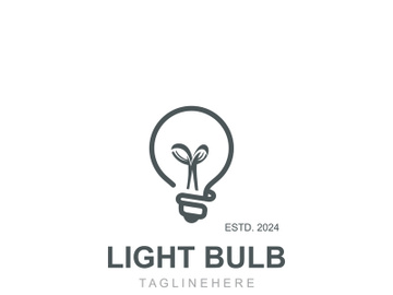 Light bulb creative lamp logo icon and business design bulb digital technology smart idea preview picture