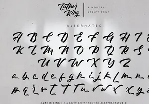 Luther King - Modern Script Font