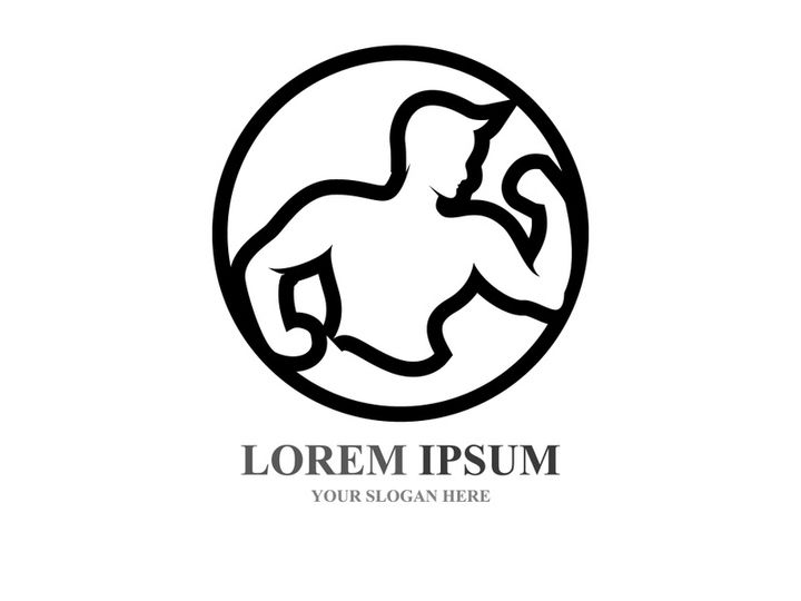 Vector object and Icons for Sport Label  Gym Badge  Fitness Logo Design