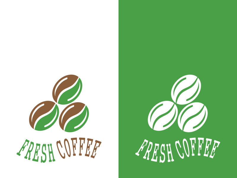 Coffee bean icon vector illustration template