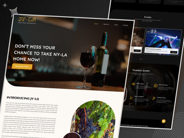 Wine Landing Page Interface - Figma preview picture