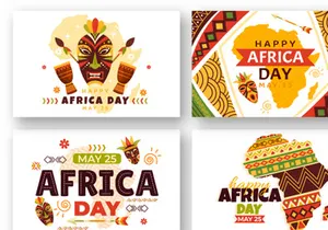 12 Happy Africa Day Illustration