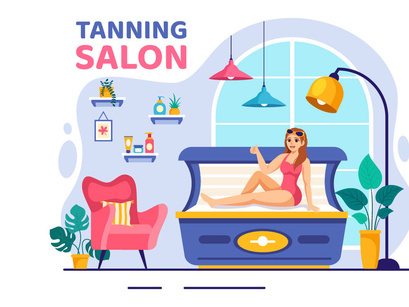 10 Tanning Salon Illustration