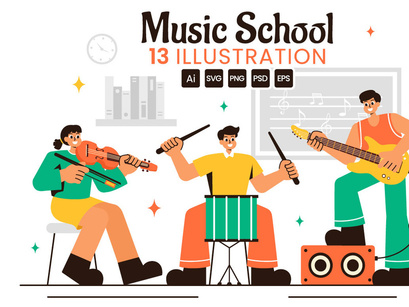 13 Music School Illustration