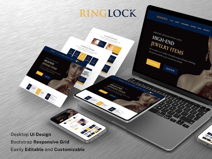 Jewelry Web UI Landing Page Template