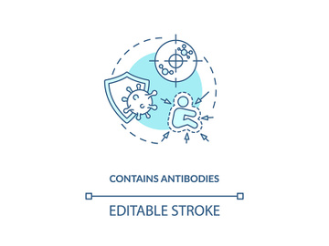 Contains antibodies concept icon preview picture