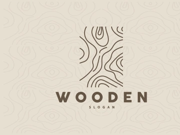 Wood Logo, Wood Fiber Bark Layer Vector preview picture