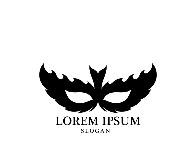 Masquerade Carnival Mask Icon and symbol vector