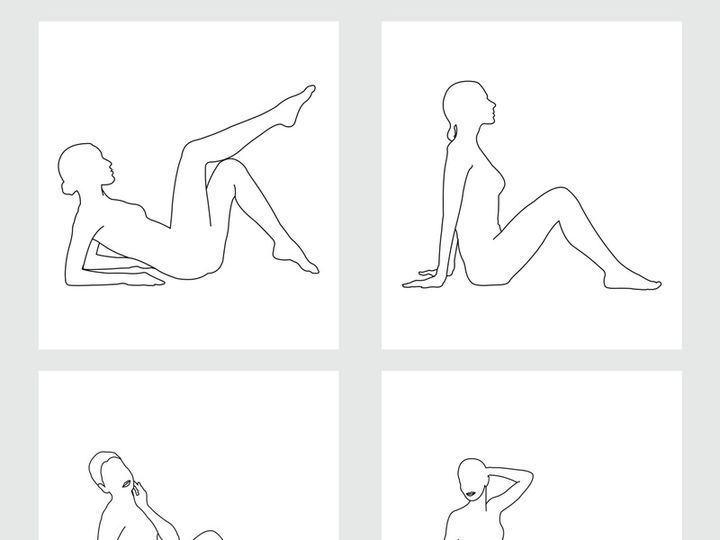 Beauty Woman Line Art, Wall Decoration