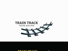 Train Track logo image design railway transportation template icon