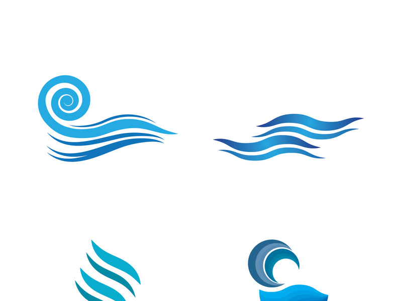 Wave beach vector illustration design logo
