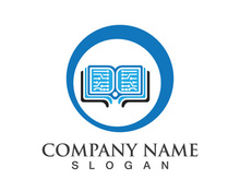Digital book logo technology vector icon design