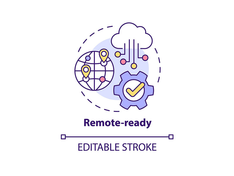 Remote-ready concept icon