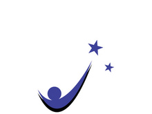 People star logo design to achieve a success or dream.