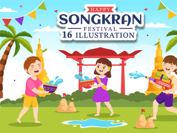16 Songkran Festival Day Illustration preview picture