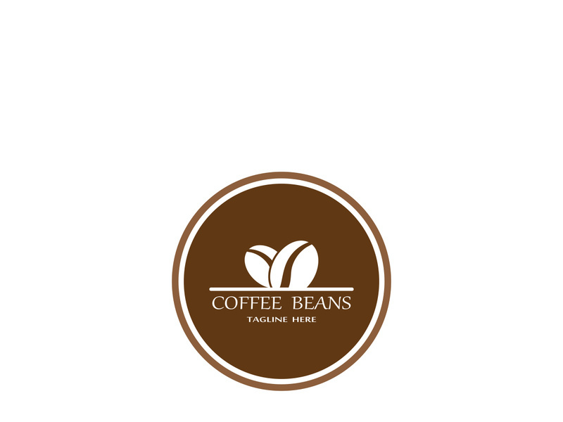 Premium coffee bean logo design.