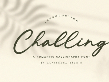 Challing - Romantic Calligraphy Font preview picture