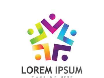 Logo of group of people or community of people. preview picture