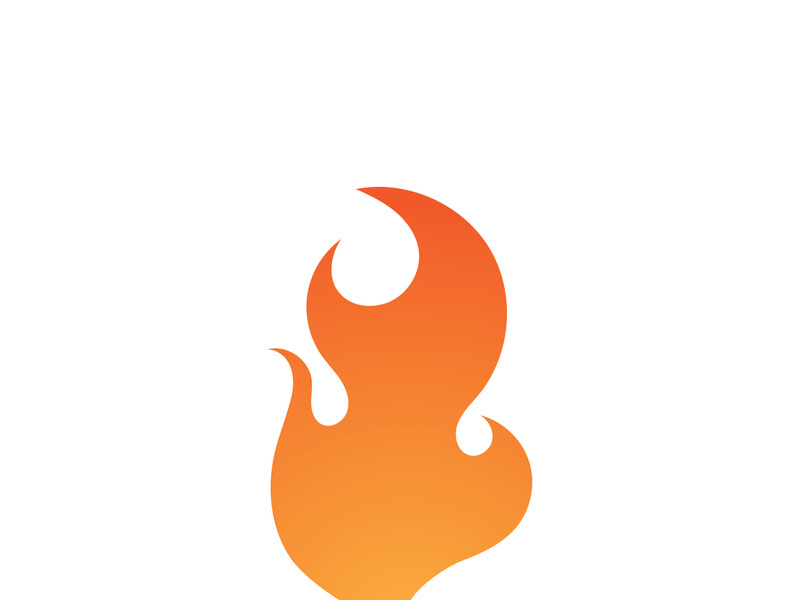 Fire flame logo vector illustration desig