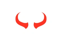 Devil horn red logo icon