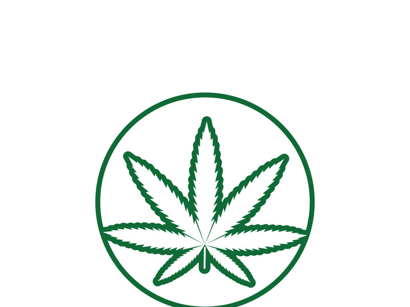 Canabis leaf logo and symbol vector